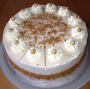 Probieren sie dieses köstliche rezept mit süßen bananen, nüssen und fruchtigem rhabarber. Feinste Torten